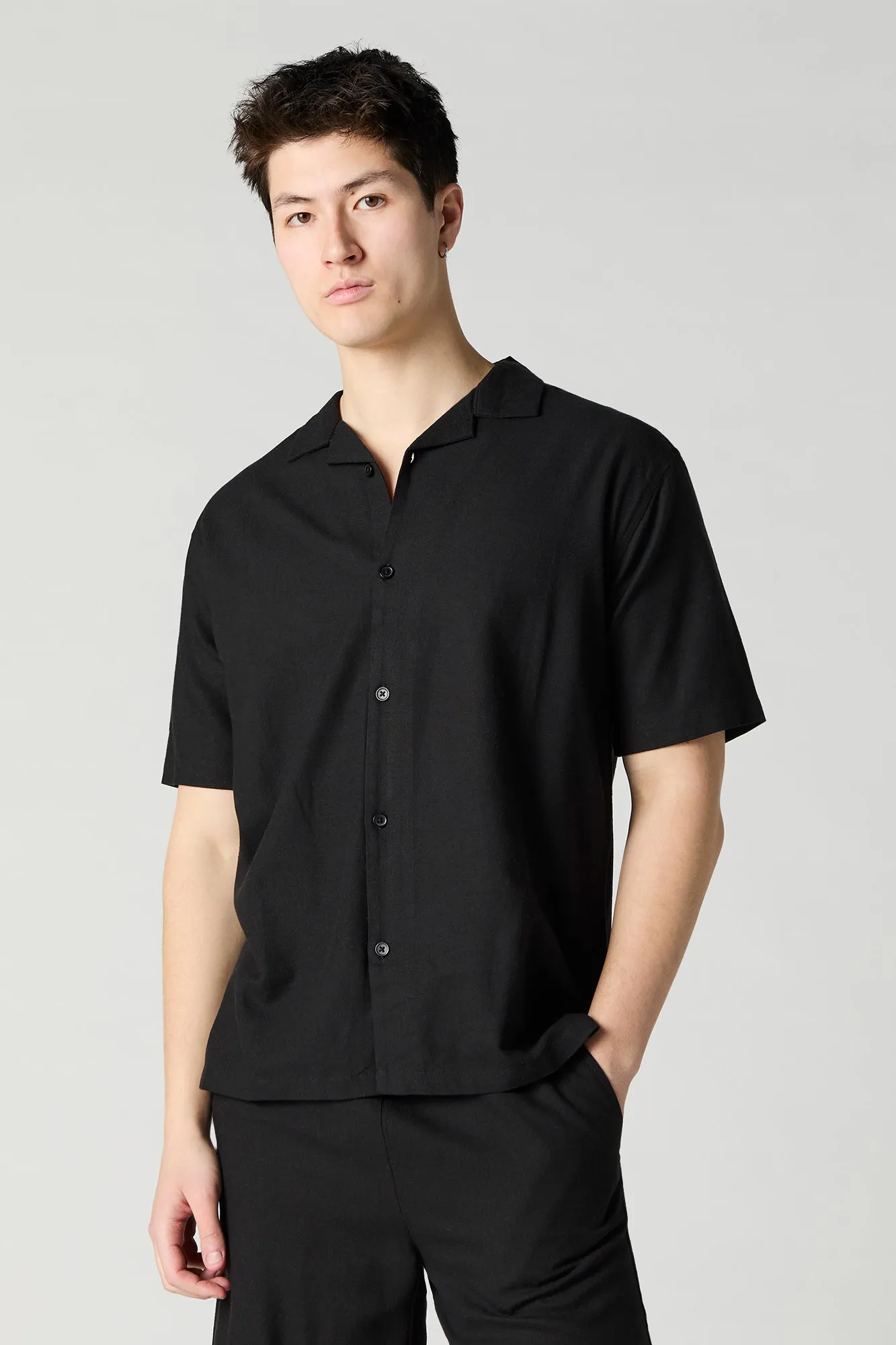 Linen Button-Up Top sold by Urban Planet product image thumbnail 4