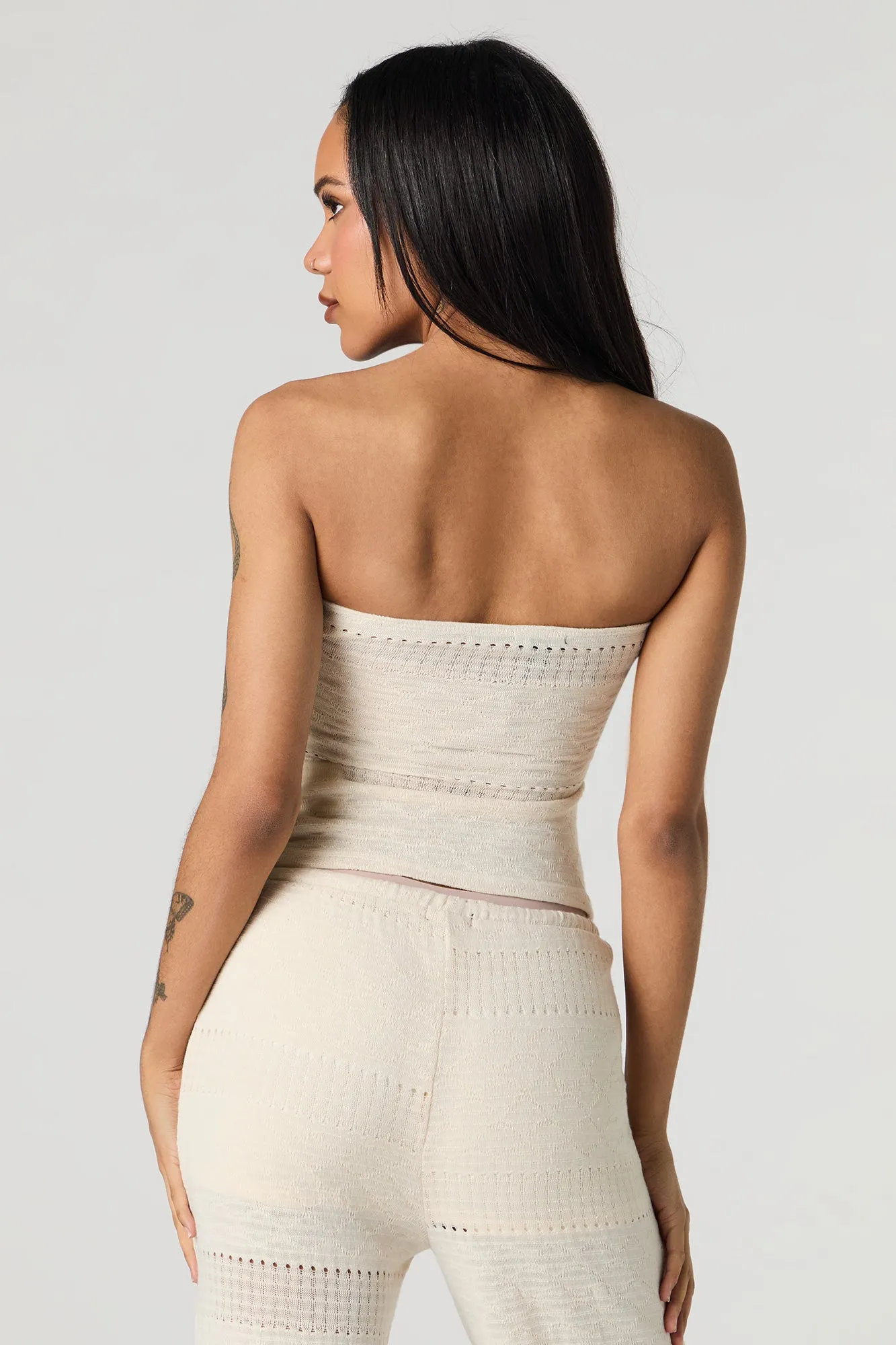 Pointelle Knit Tube Top sold by Urban Planet product image thumbnail 2