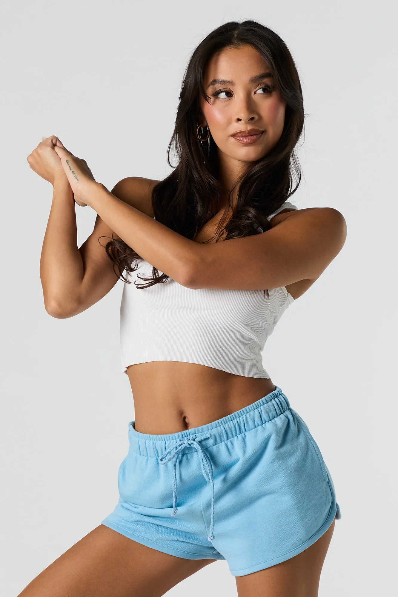 Short en tissu bouclette avec ourlet arrondi sold by Urban Planet