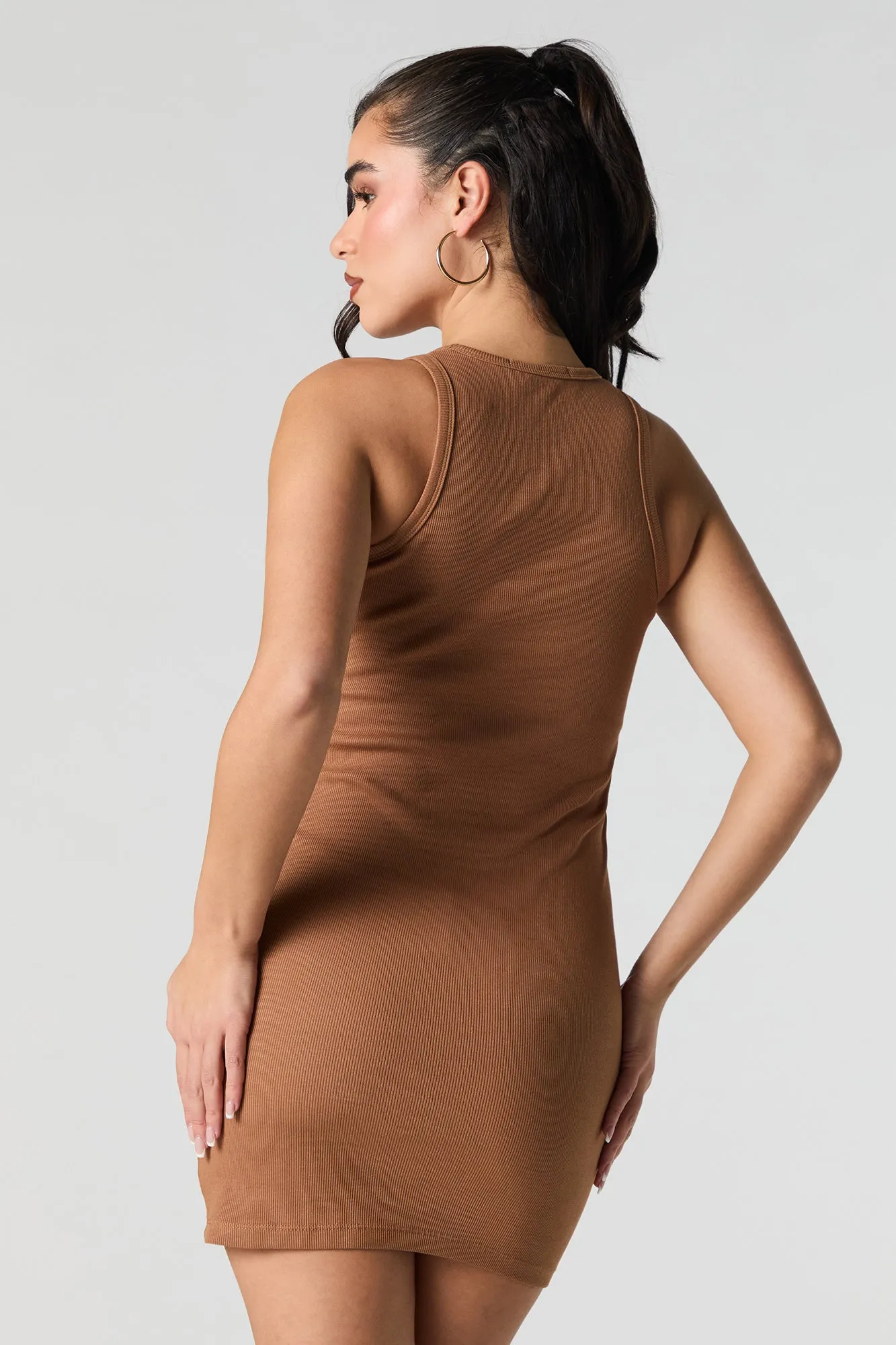 Graphic Ribbed Mini Tank Dress sold by Urban Planet product image thumbnail 2