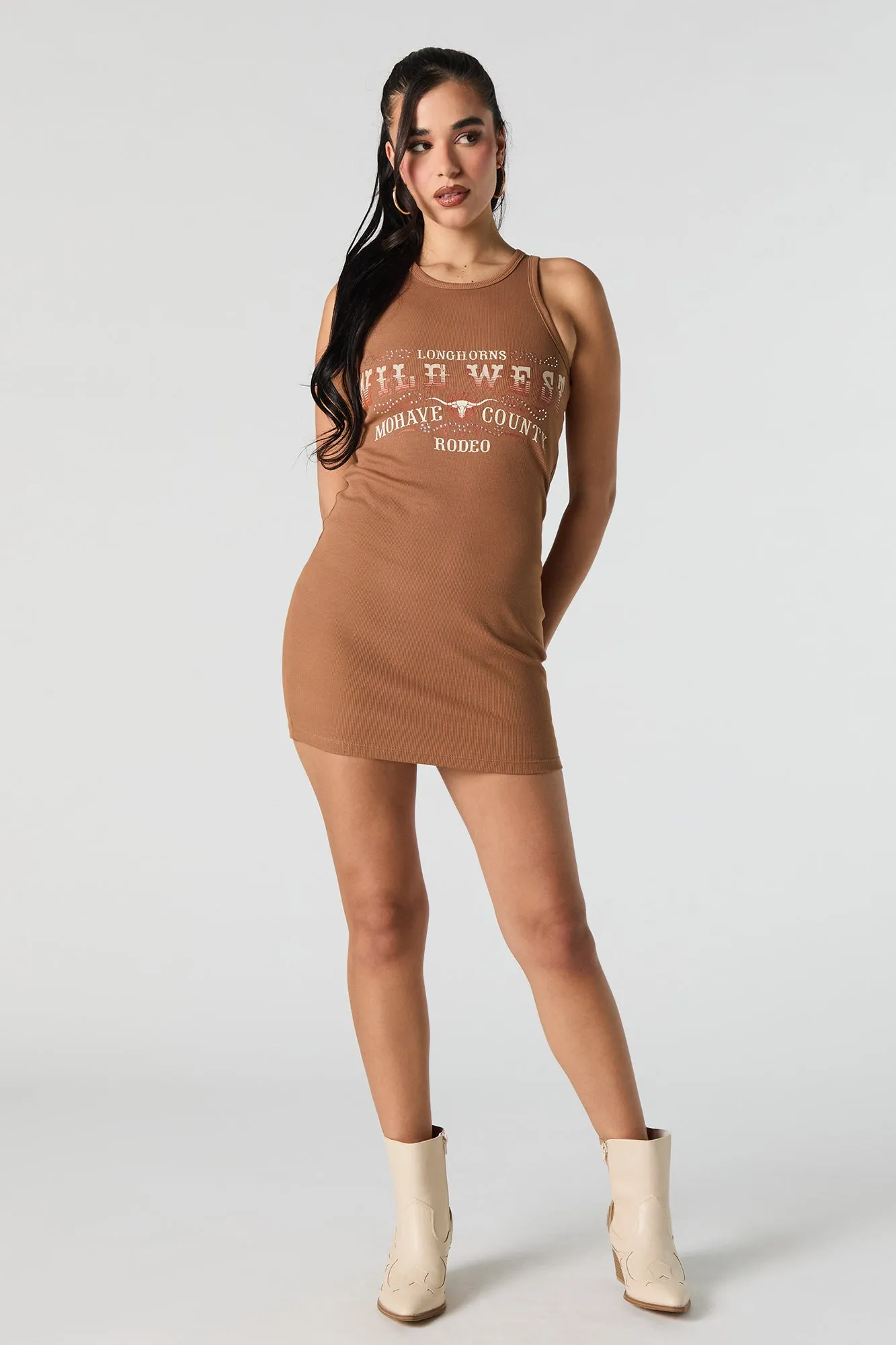 Minirobe t-shirt côtelée à imprimé sold by Urban Planet product image thumbnail 3