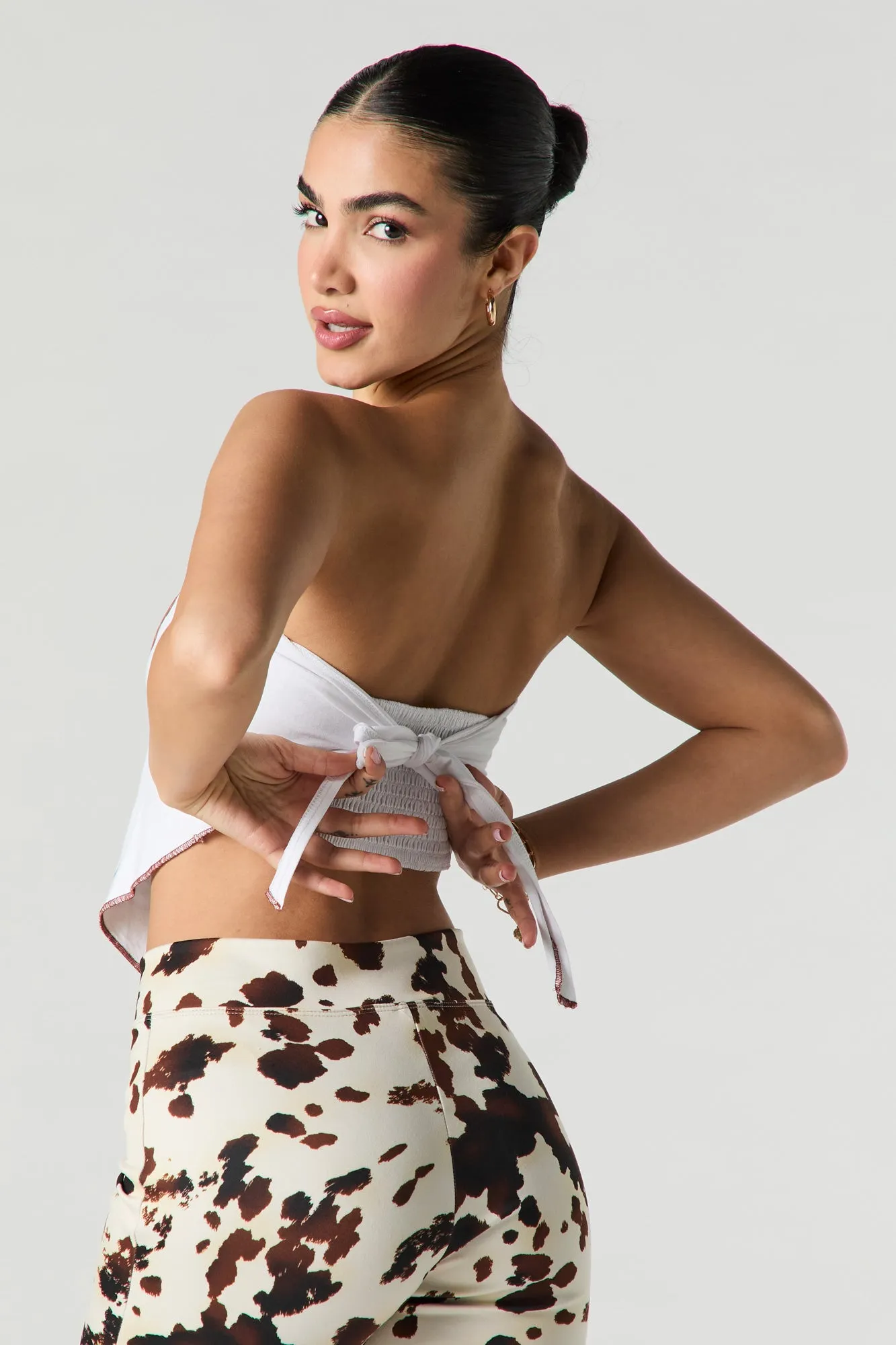 Western Graphic V Hem Tube Top sold by Urban Planet product image thumbnail 2