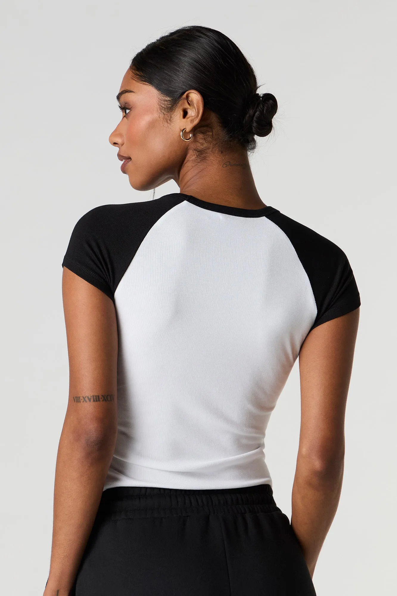 Ribbed Raglan T-Shirt sold by Urban Planet product image thumbnail 5