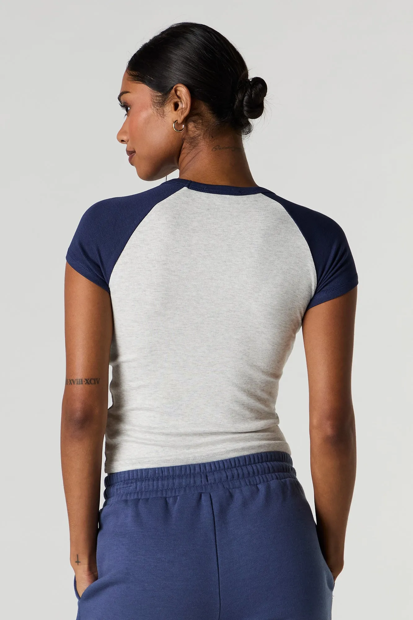 T-shirt raglan côtelé sold by Urban Planet product image thumbnail 2