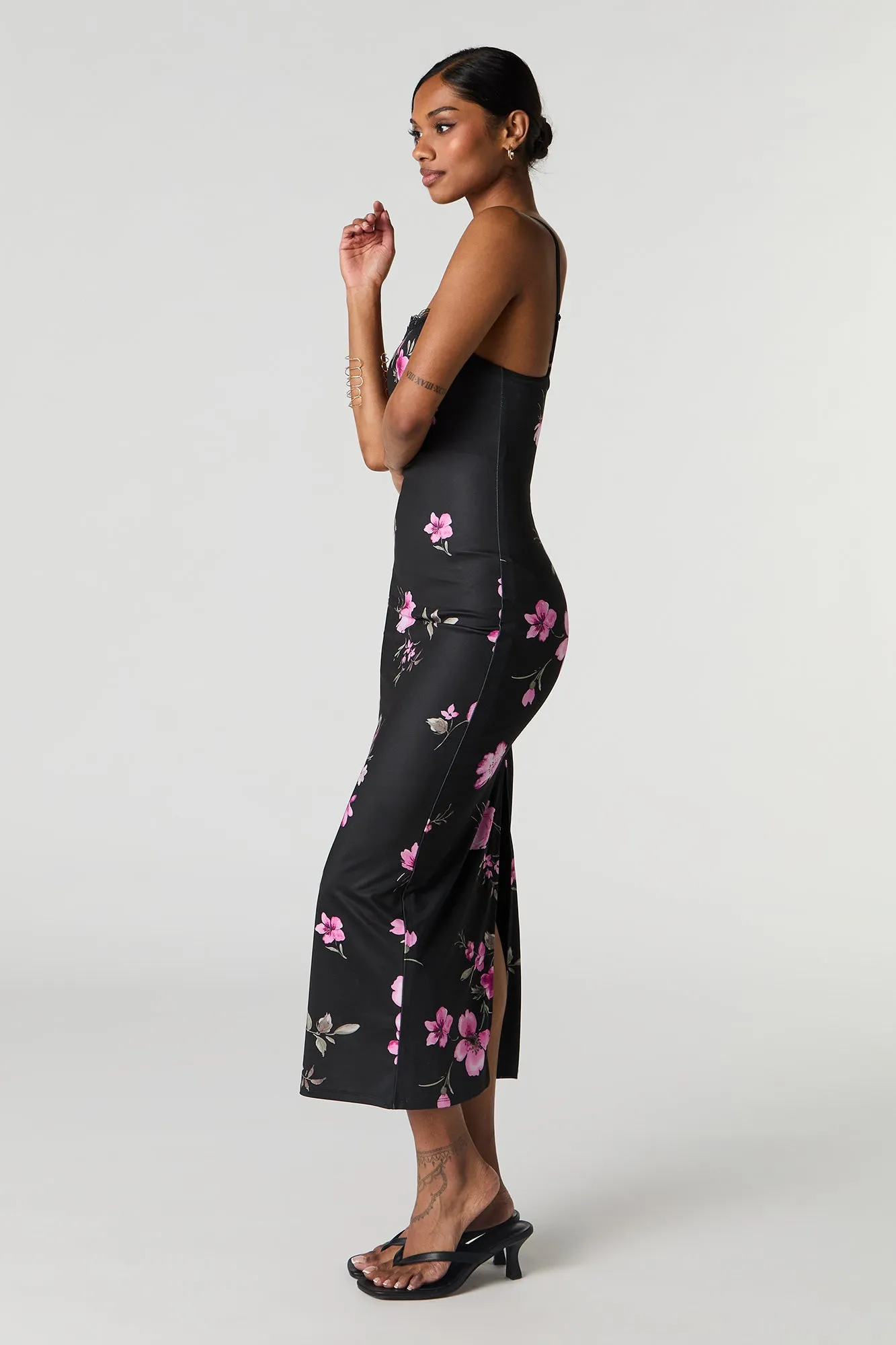 Contour Lace Trim Midi Dress sold by Urban Planet product image thumbnail 3