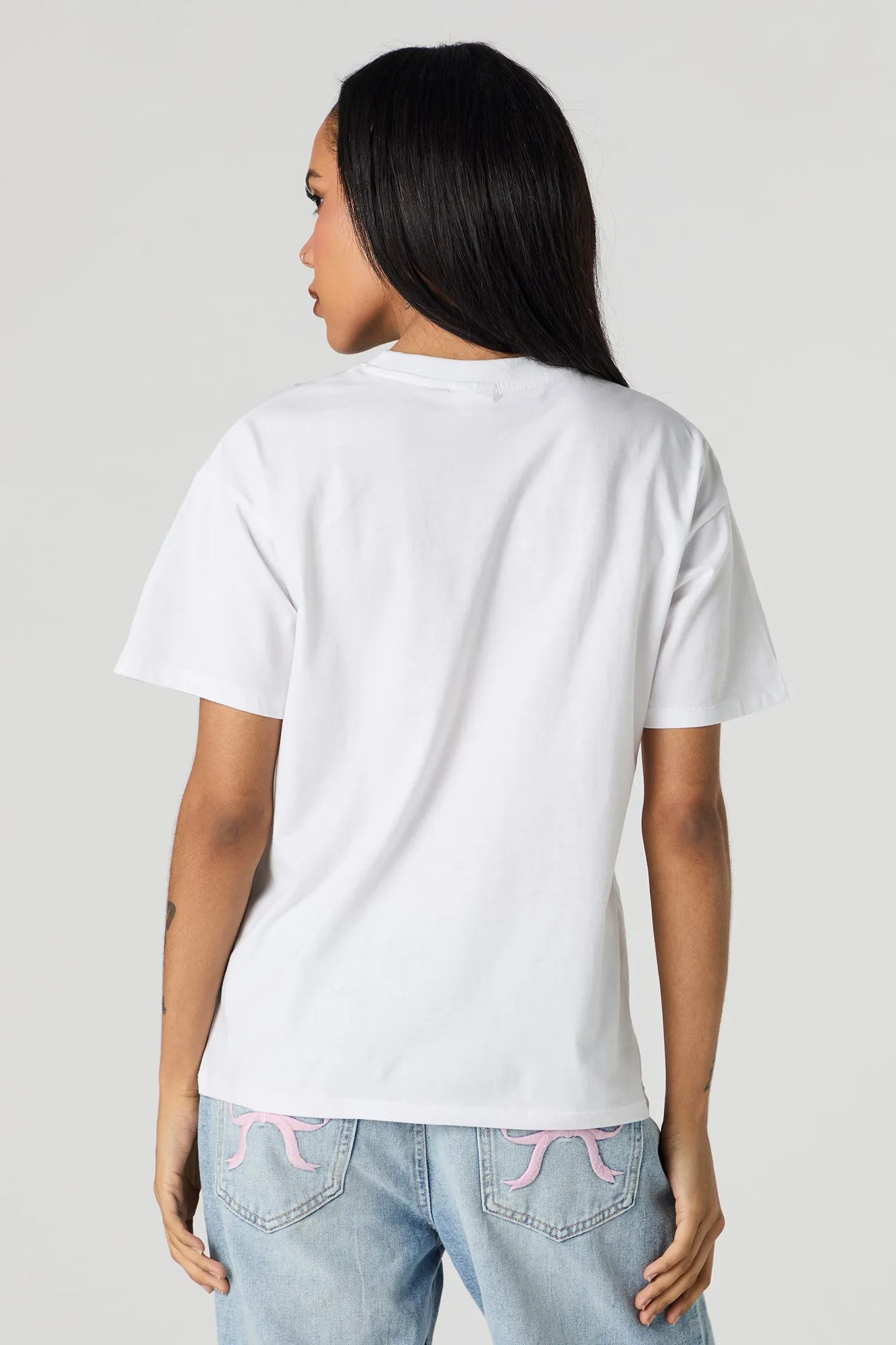 T-shirt de coupe garçonne à imprimé Just a Girl sold by Urban Planet product image thumbnail 2
