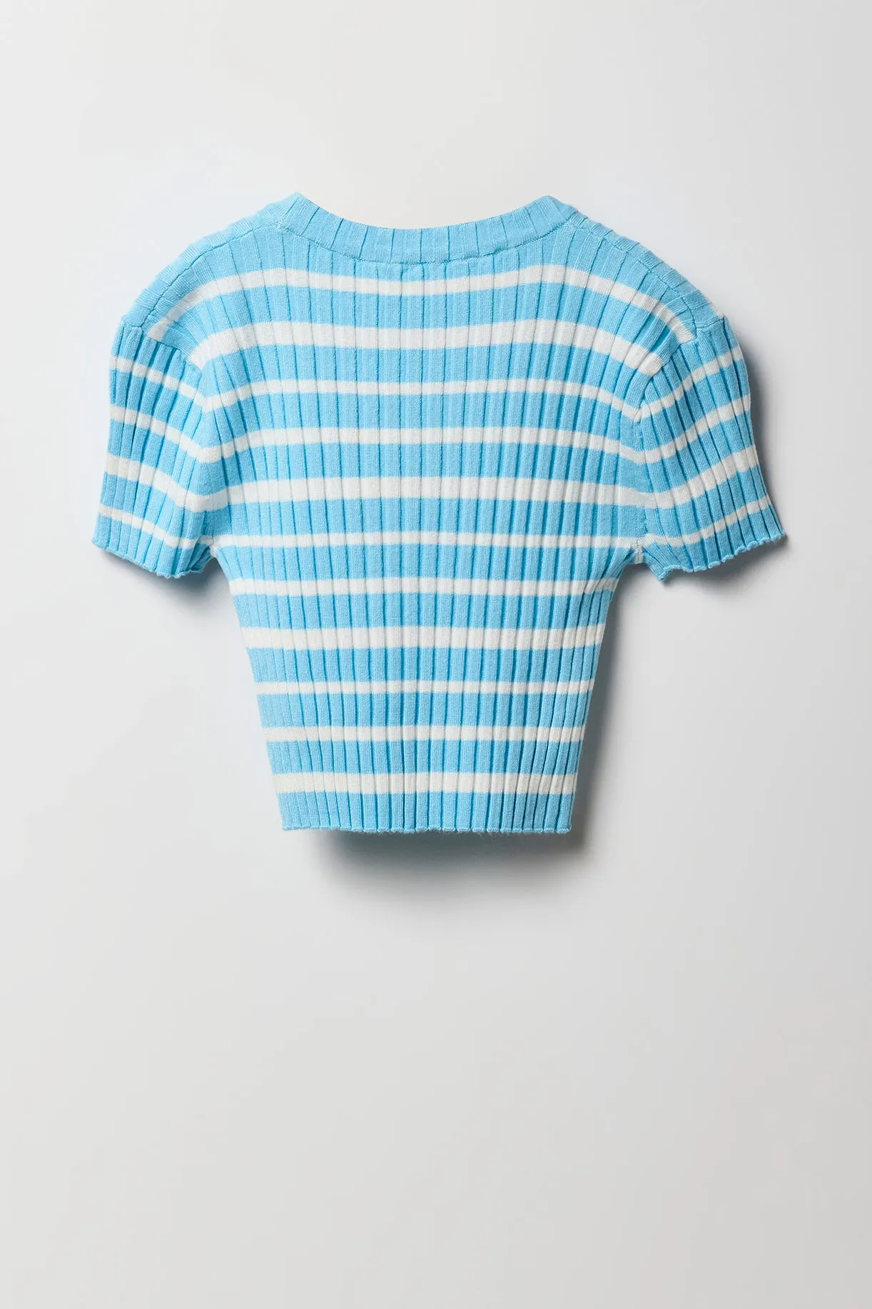 Girls Striped Ribbed Knit T-Shirt sold by Urban Planet product image thumbnail 2
