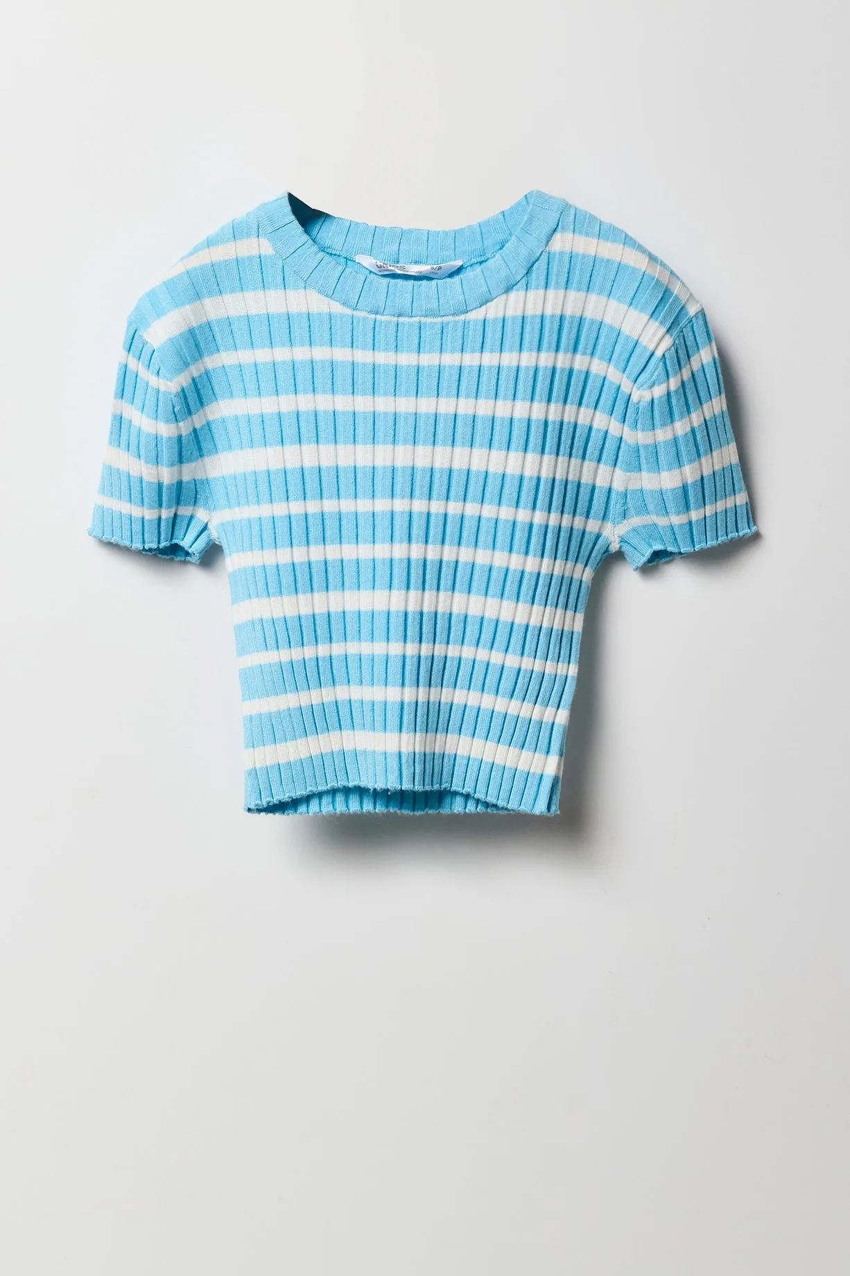 Girls Striped Ribbed Knit T-Shirt sold by Urban Planet