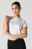 Rhinestone Heart Cropped T-Shirt sold by Urban Planet