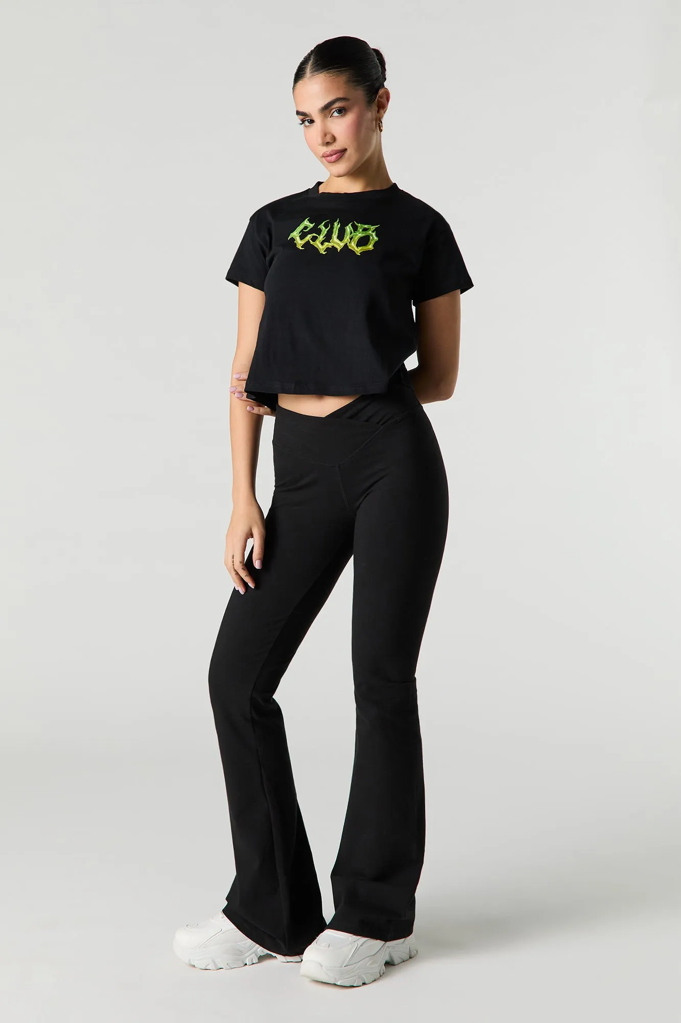 Club Graphic Cropped T-Shirt sold by Urban Planet product image thumbnail 3