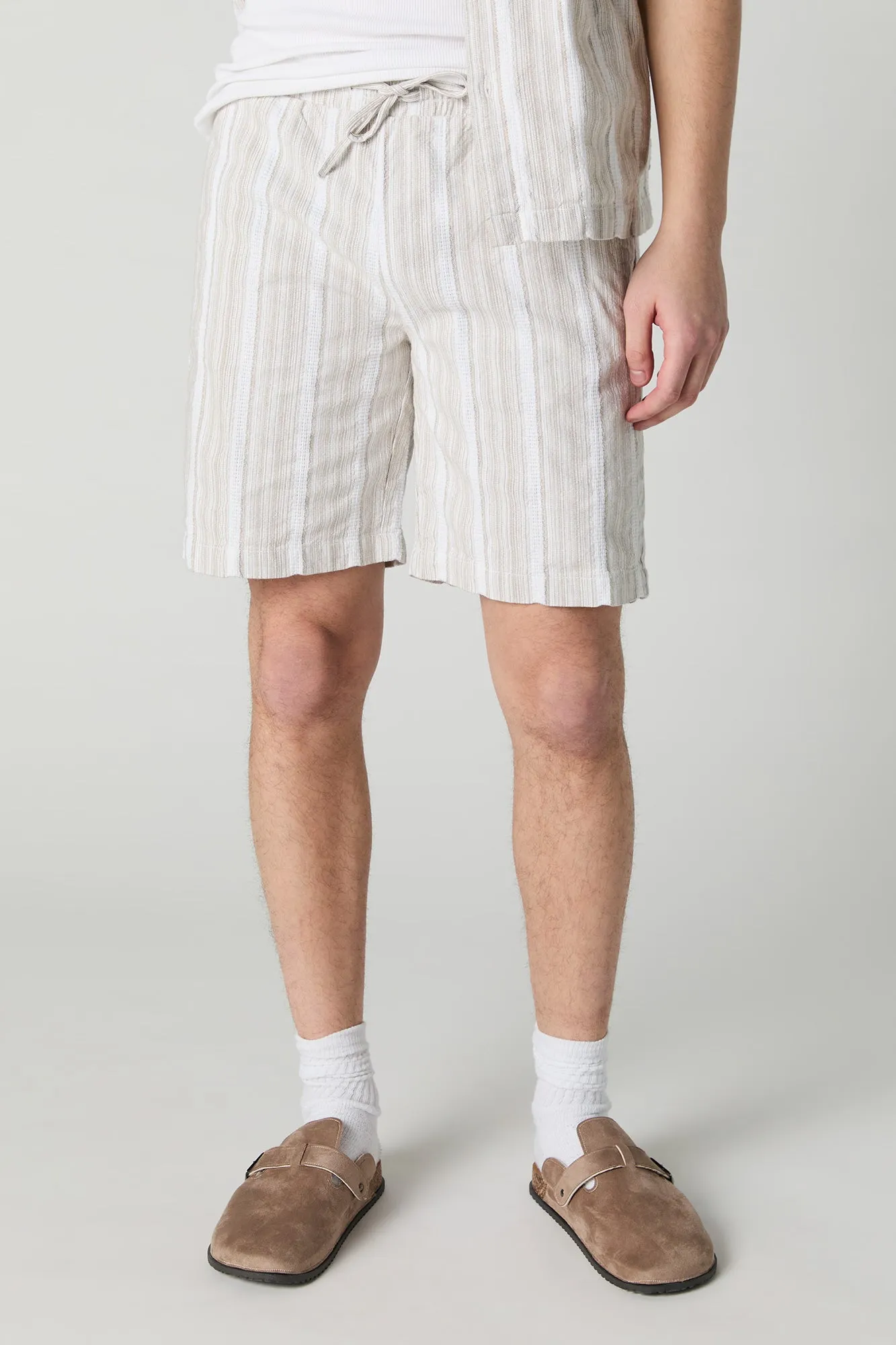 Striped Knit Drawstring Short sold by Urban Planet product image thumbnail 4