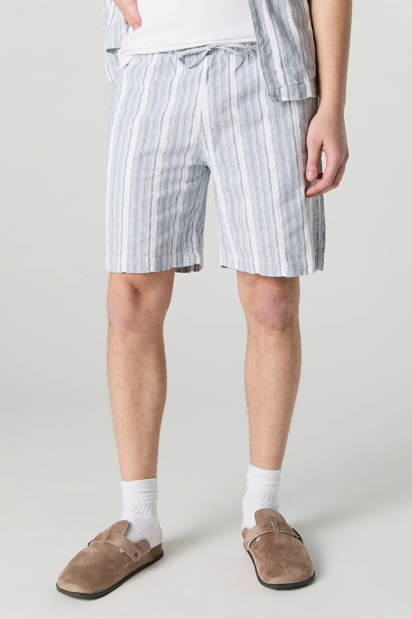 Striped Knit Drawstring Short sold by Urban Planet