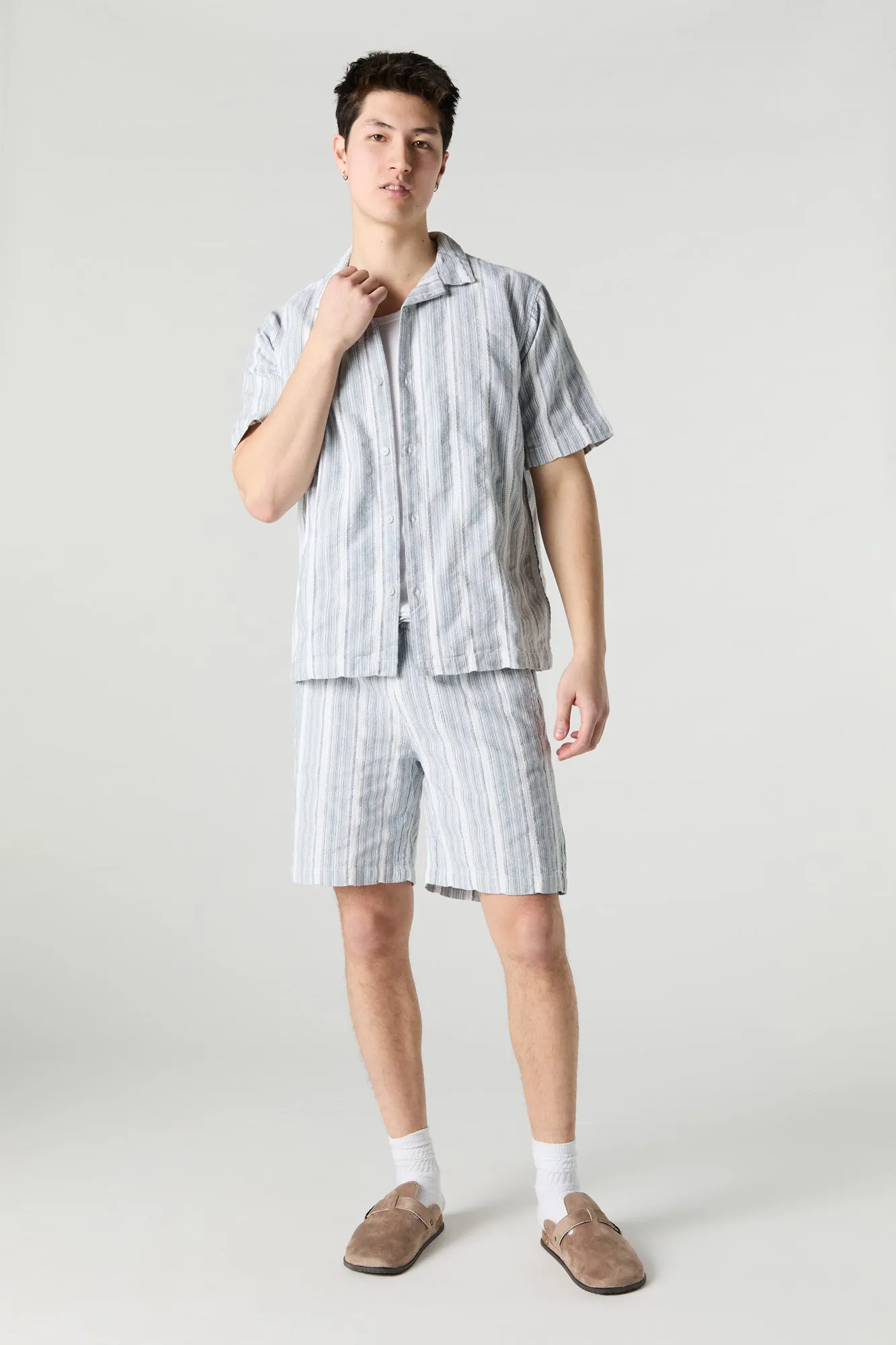 Striped Knit Button-Up Top sold by Urban Planet product image thumbnail 3