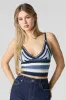 Striped Crochet Knit V-Neck Cami sold by Urban Planet