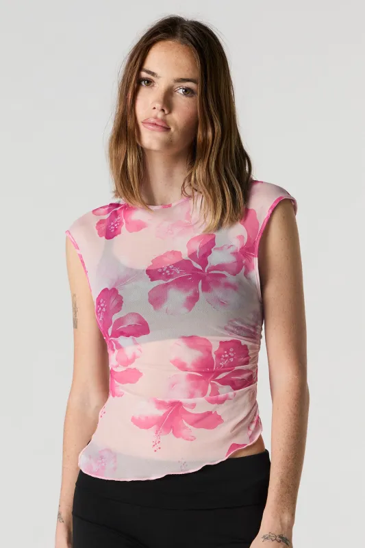 Mesh Asymmetrical Tank sold by Urban Planet