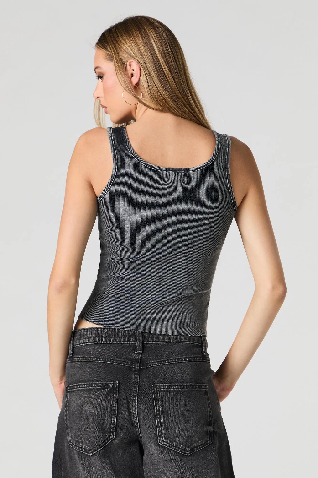 Ford Mustang Graphic Washed Ribbed Tank sold by Urban Planet product image thumbnail 2