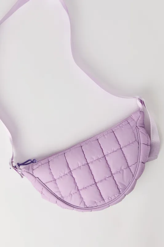 Girls Nylon Quilted Half Moon Bag sold by Urban Planet