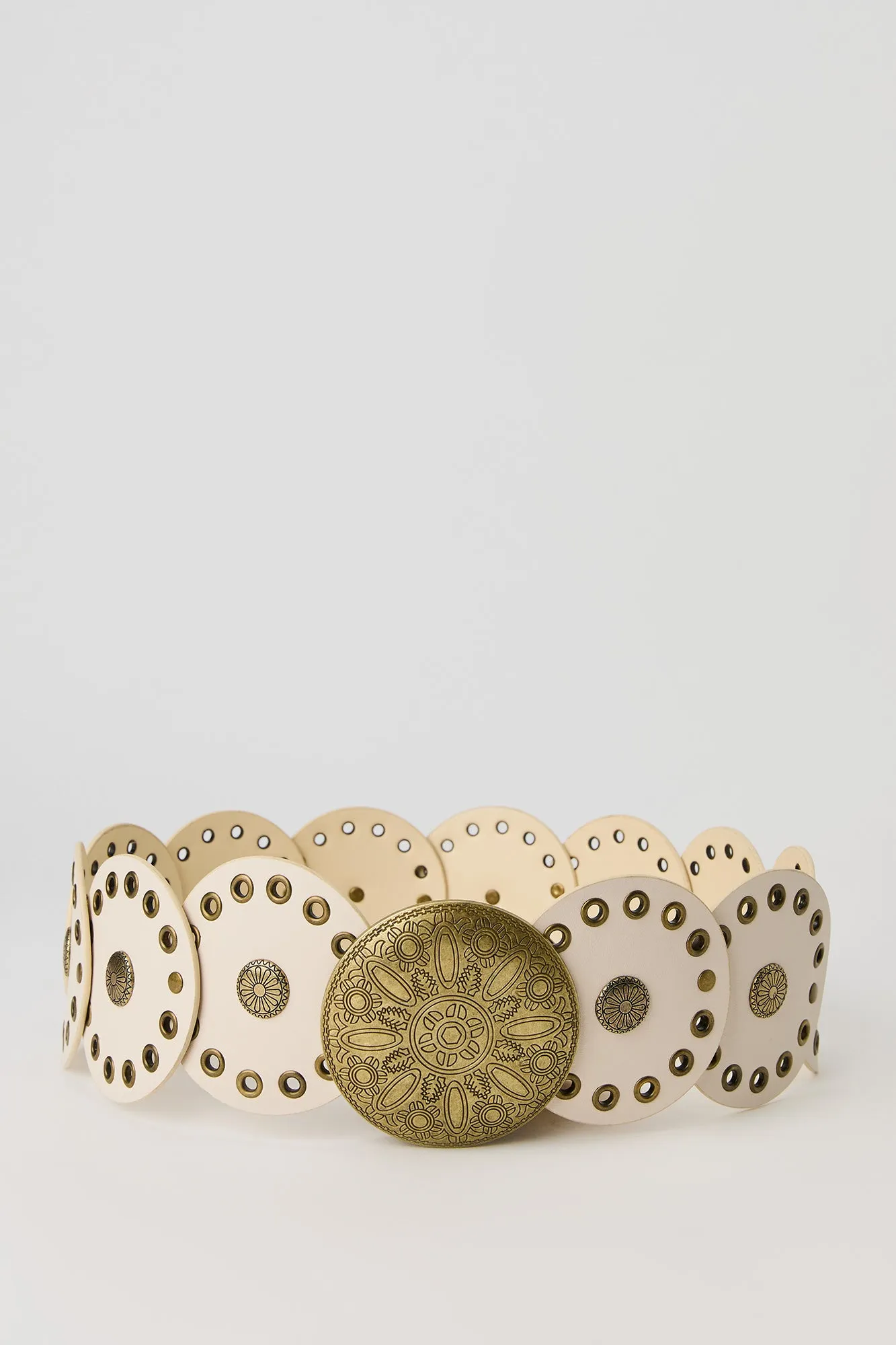 Faux-Leather Medallion Belt sold by Urban Planet product image thumbnail 5