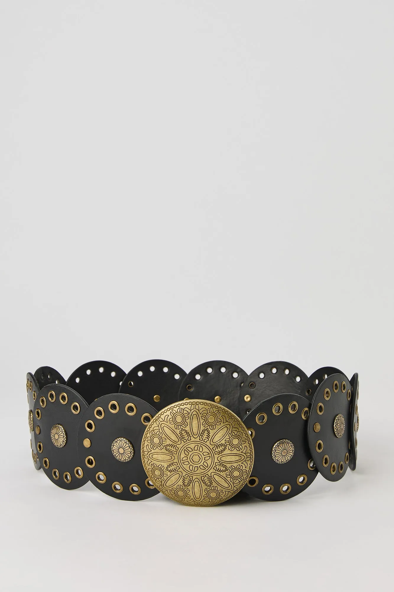 Faux-Leather Medallion Belt sold by Urban Planet product image thumbnail 3