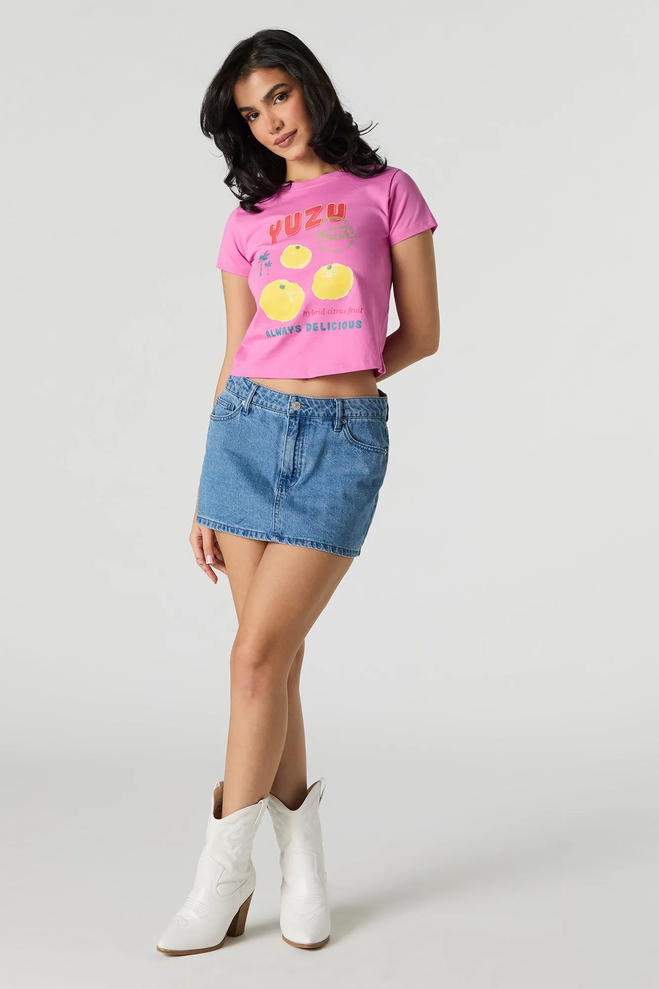 T-shirt court à imprimé Yuzu sold by Urban Planet product image thumbnail 3