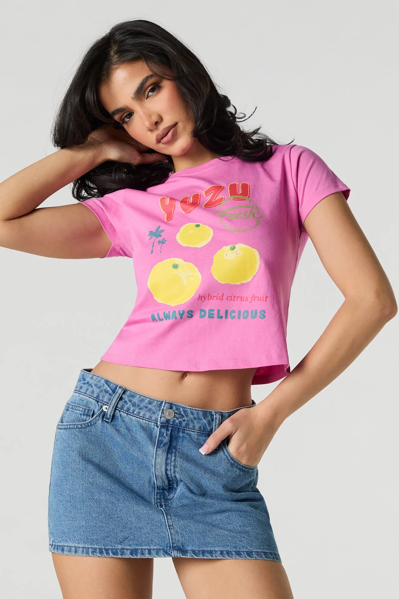 T-shirt court à imprimé Yuzu sold by Urban Planet