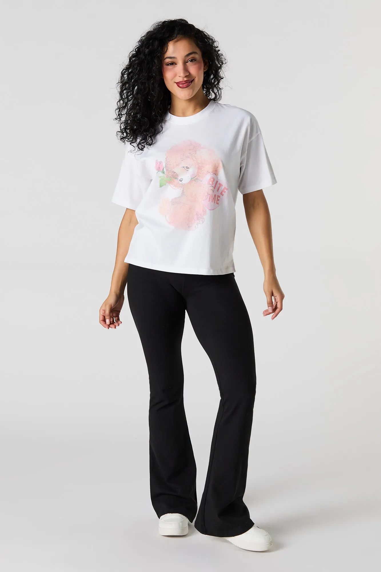 Valentines Puppy Graphic Relaxed T-Shirt sold by Urban Planet product image thumbnail 3