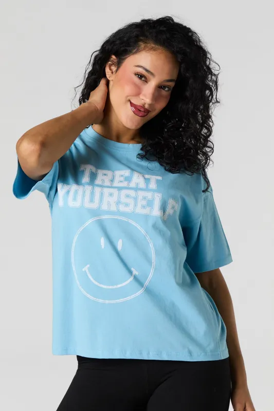 T-shirt décontracté à imprimé Treat Yourself sold by Urban Planet