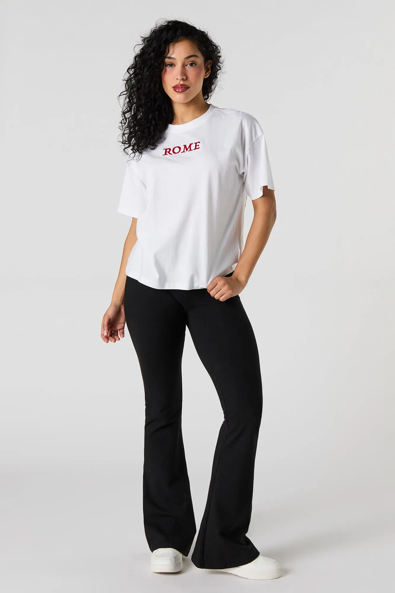 T-shirt décontracté avec motif brodé Rome sold by Urban Planet product image thumbnail 3