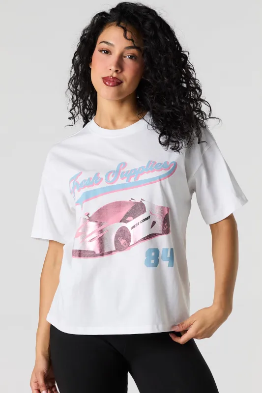 T-shirt décontracté à imprimé Fresh Supplies sold by Urban Planet