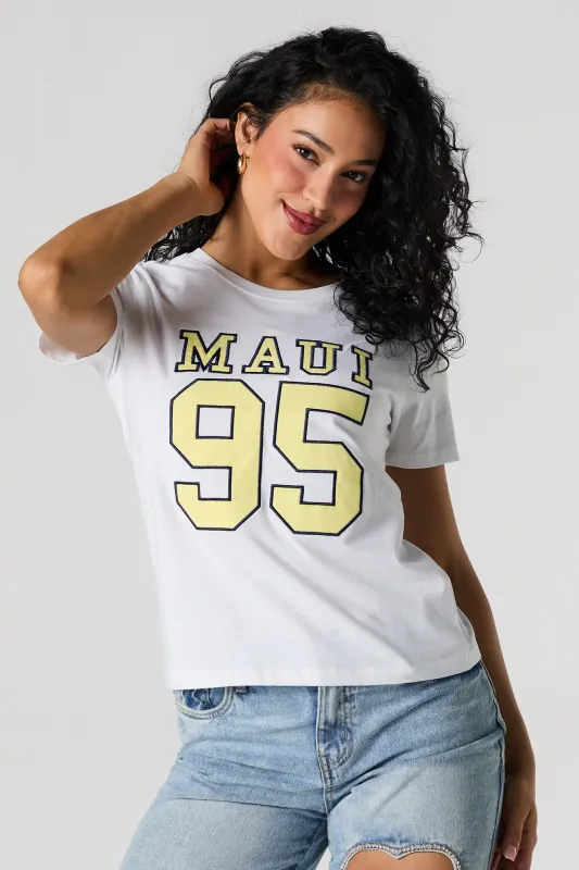 Maui Twill Embroidered T-Shirt sold by Urban Planet