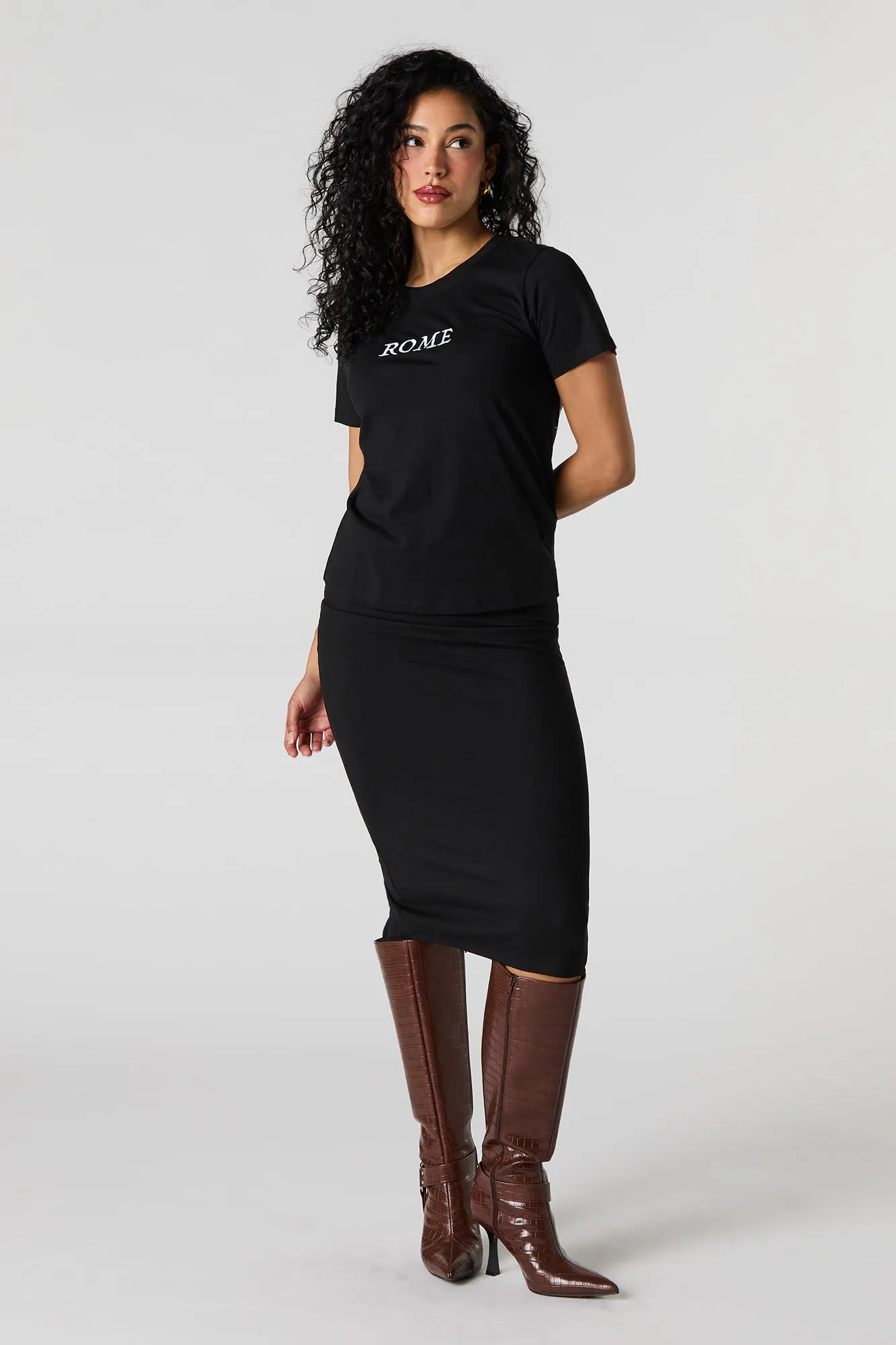 Rome Embroidered T-Shirt sold by Urban Planet product image thumbnail 3