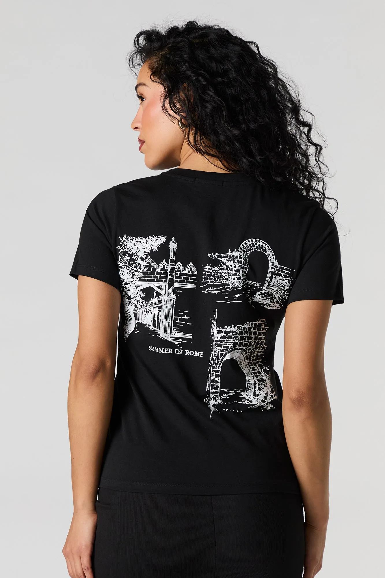 Rome Embroidered T-Shirt sold by Urban Planet