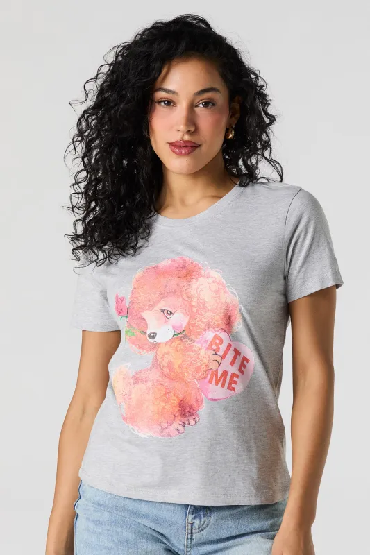 T-shirt à imprimé Valentines Puppy sold by Urban Planet