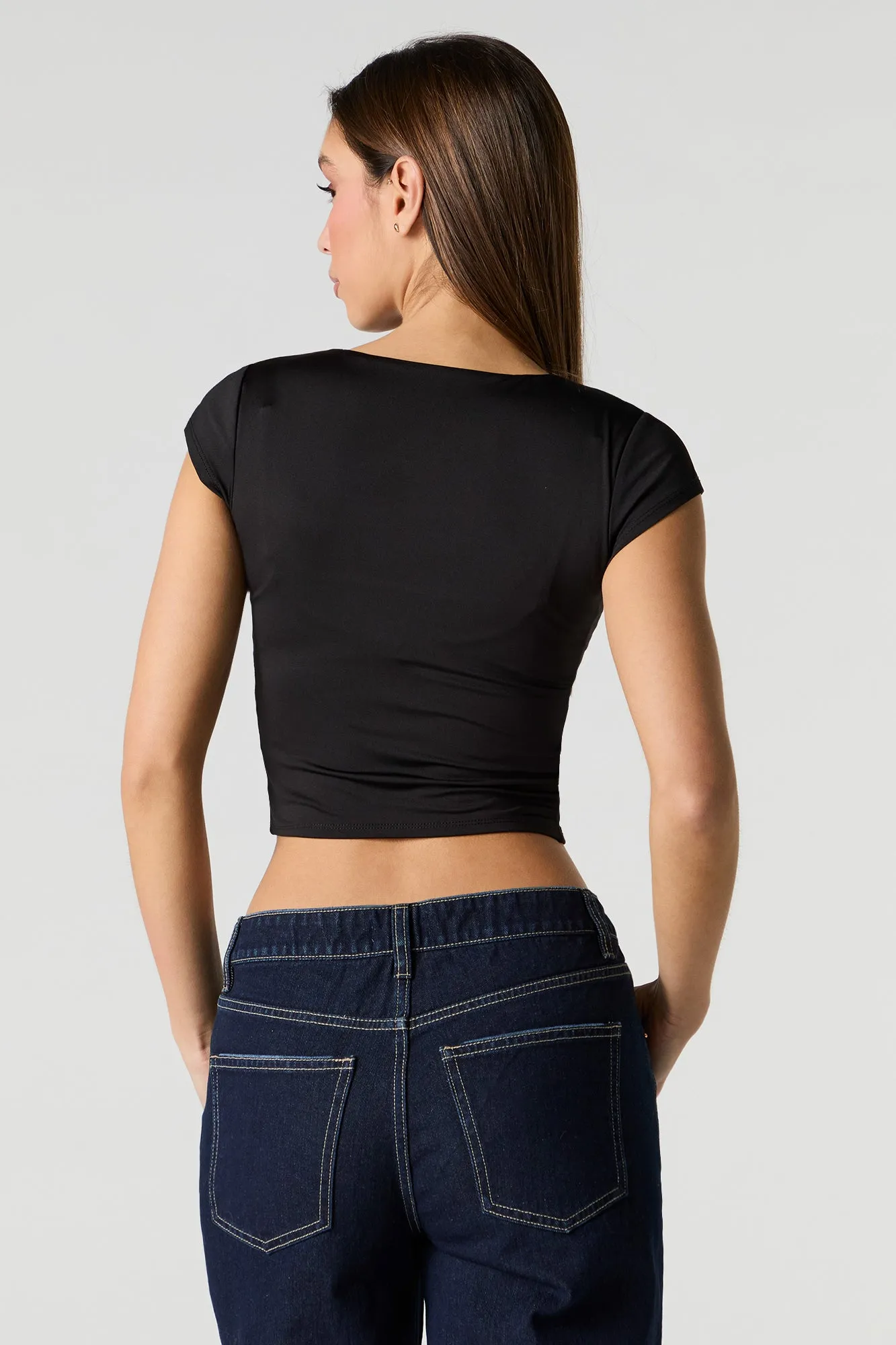 Haut profilé à mancherons avec décolleté carré sold by Urban Planet product image thumbnail 5