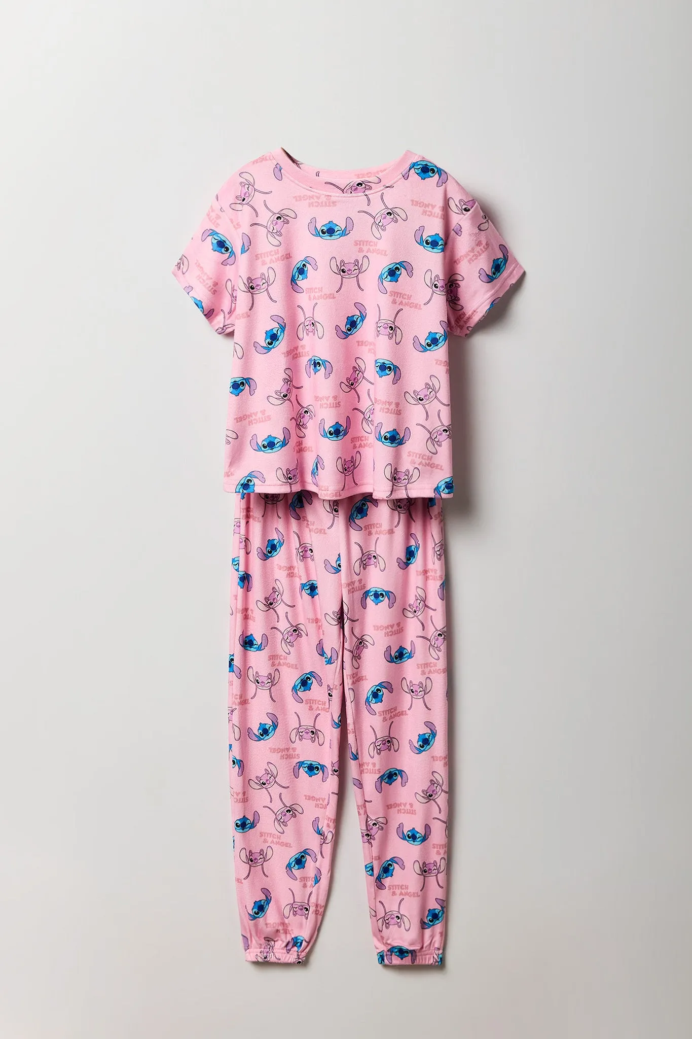 Ensemble avec t-shirt à imprimé Angel & Stitch et pantalon pour fille sold by Urban Planet