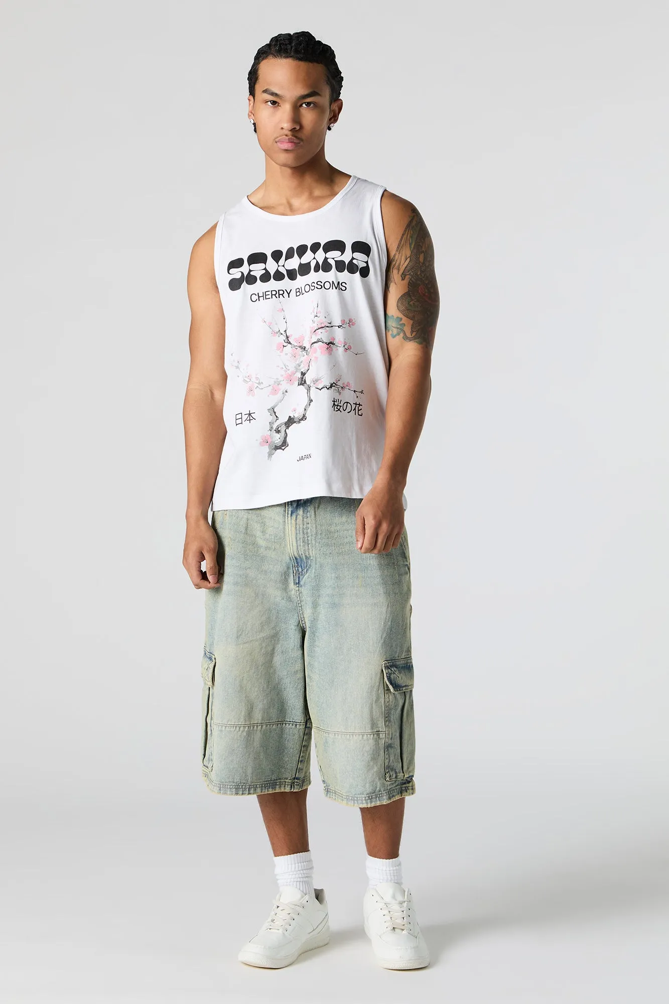 Sakura Graphic Tank sold by Urban Planet product image thumbnail 3