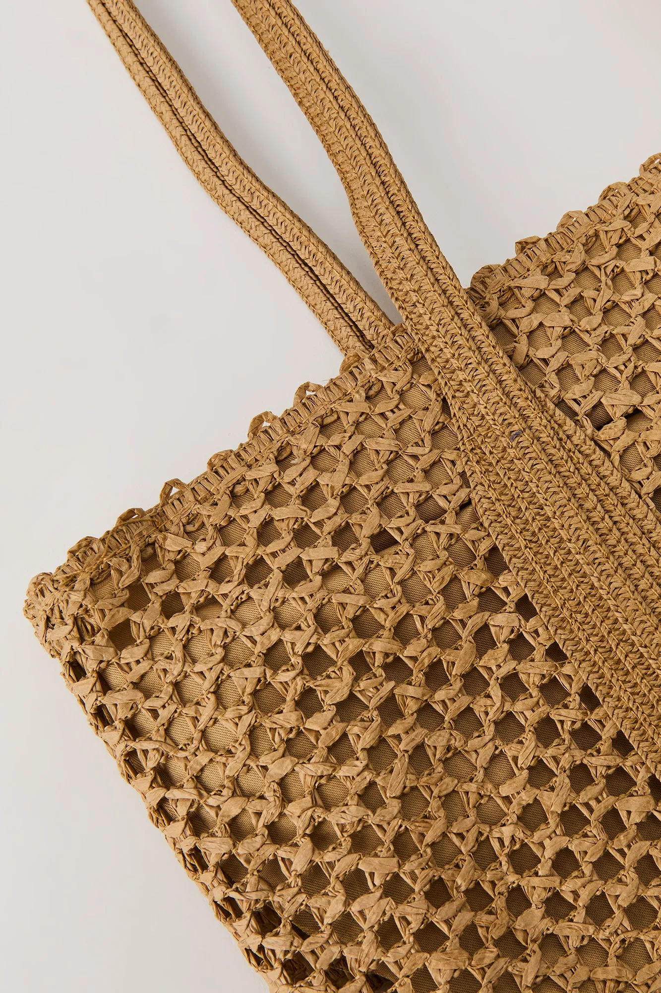 Open Weave Straw Tote Bag sold by Urban Planet product image thumbnail 4