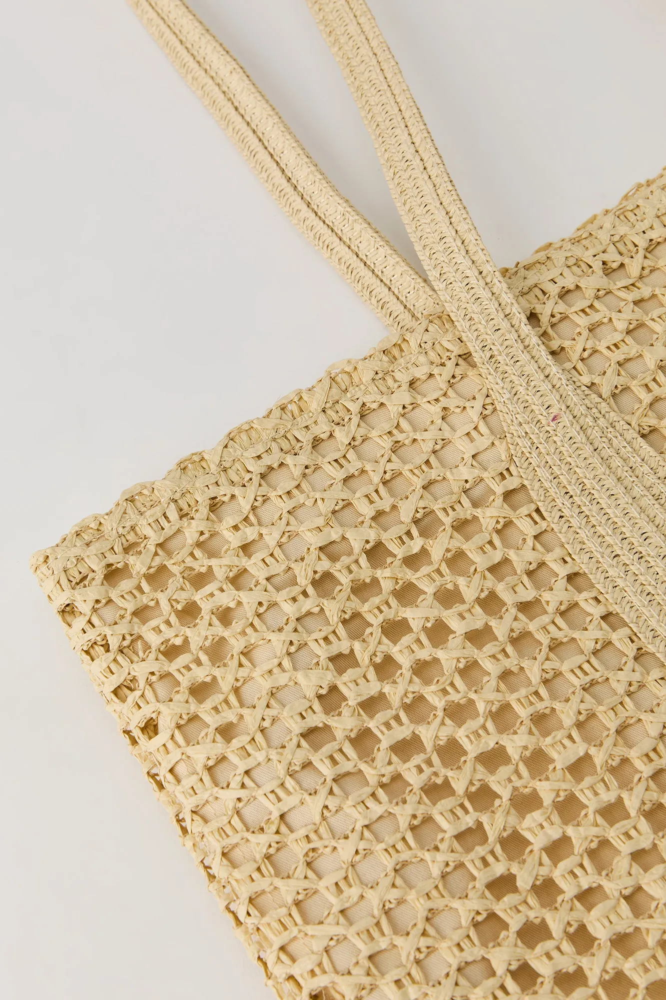 Open Weave Straw Tote Bag sold by Urban Planet product image thumbnail 2