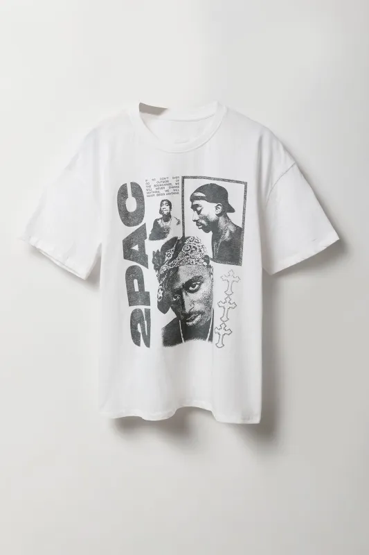 T-shirt à imprimé Tupac sold by Urban Planet