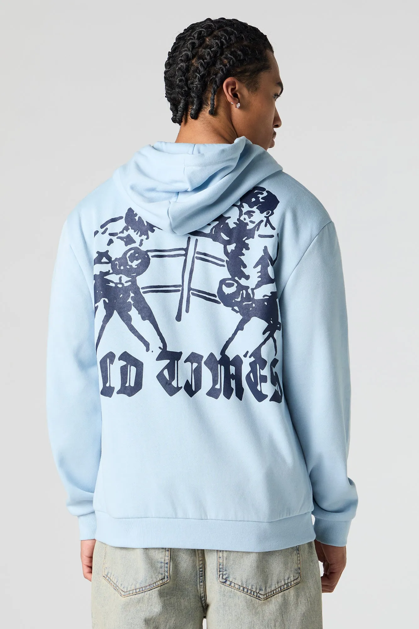 Haut à capuchon en molleton avec imprimé Boxing et fermeture à glissière sold by Urban Planet product image thumbnail 4