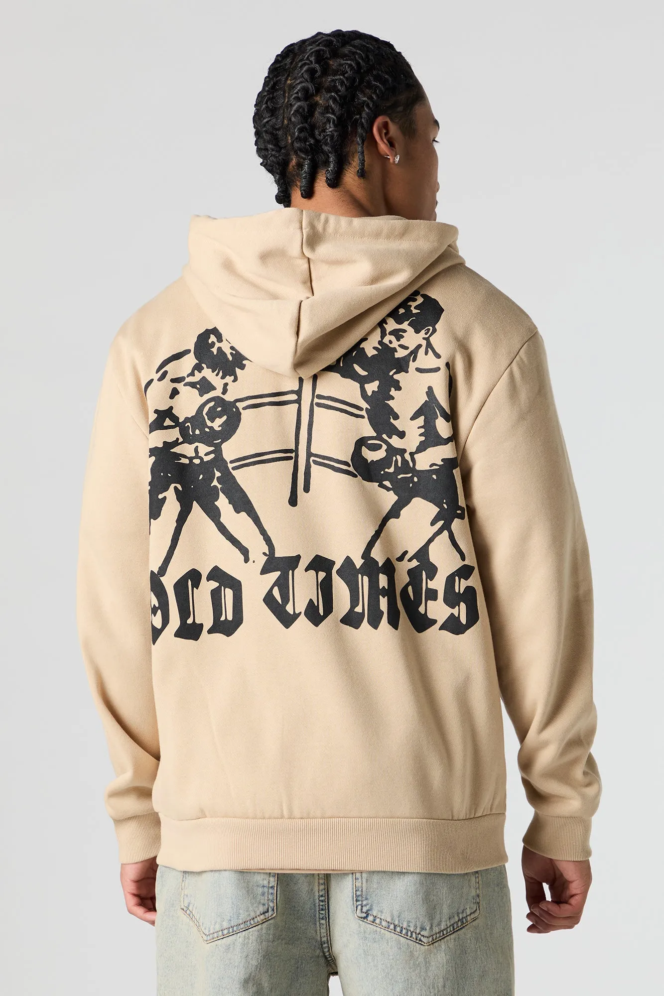 Haut à capuchon en molleton avec imprimé Boxing et fermeture à glissière sold by Urban Planet