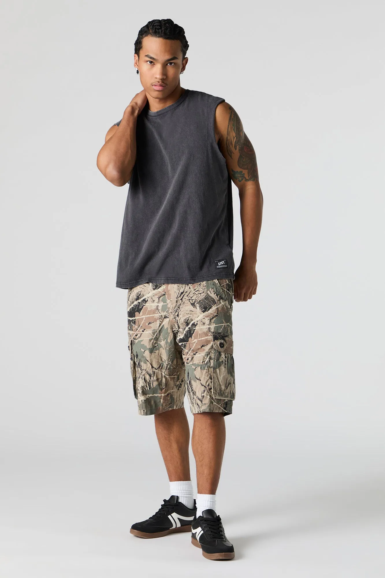 Camo Print Cargo Short sold by Urban Planet product image thumbnail 2