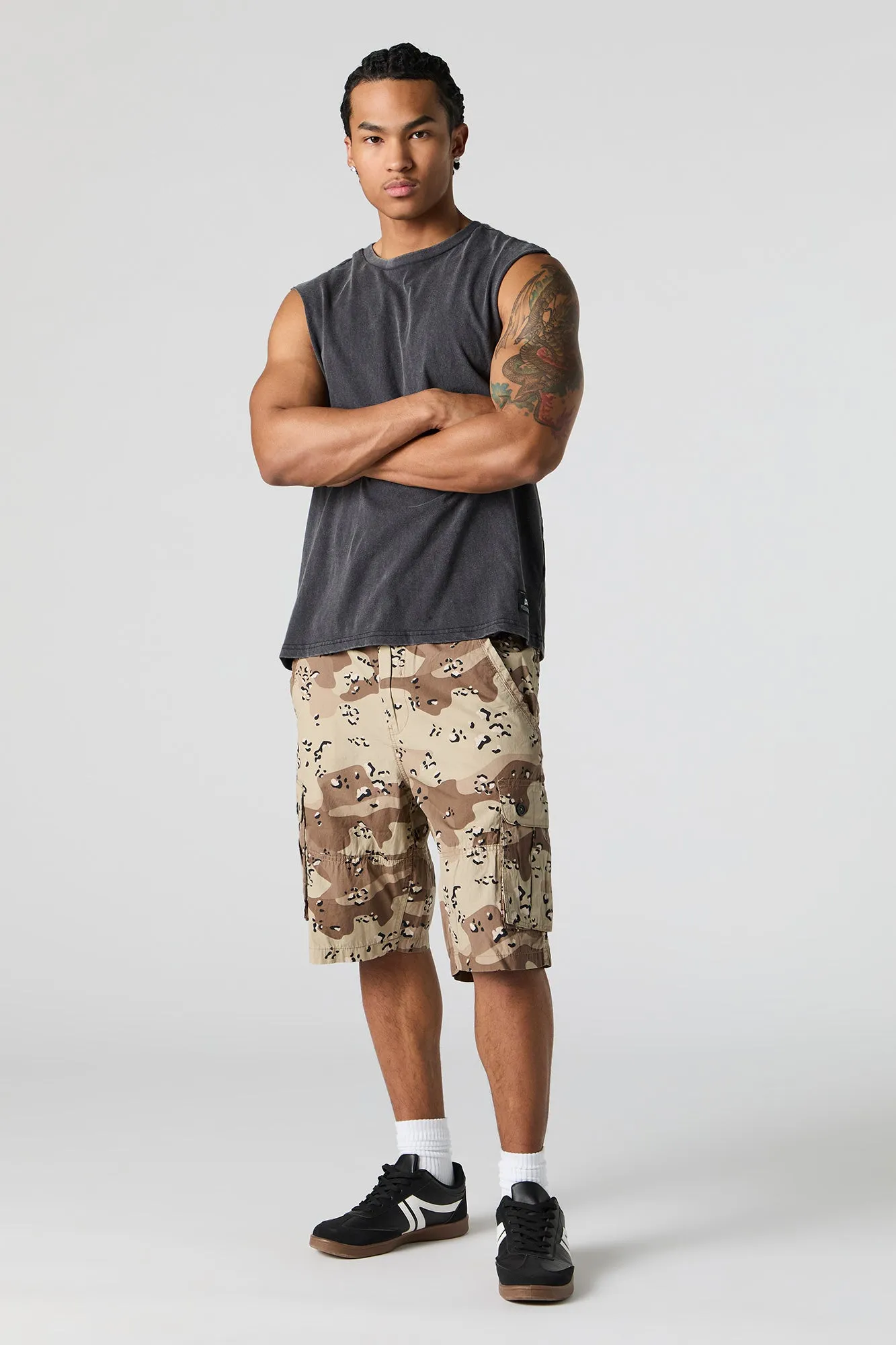 Camo Print Cargo Short sold by Urban Planet product image thumbnail 5
