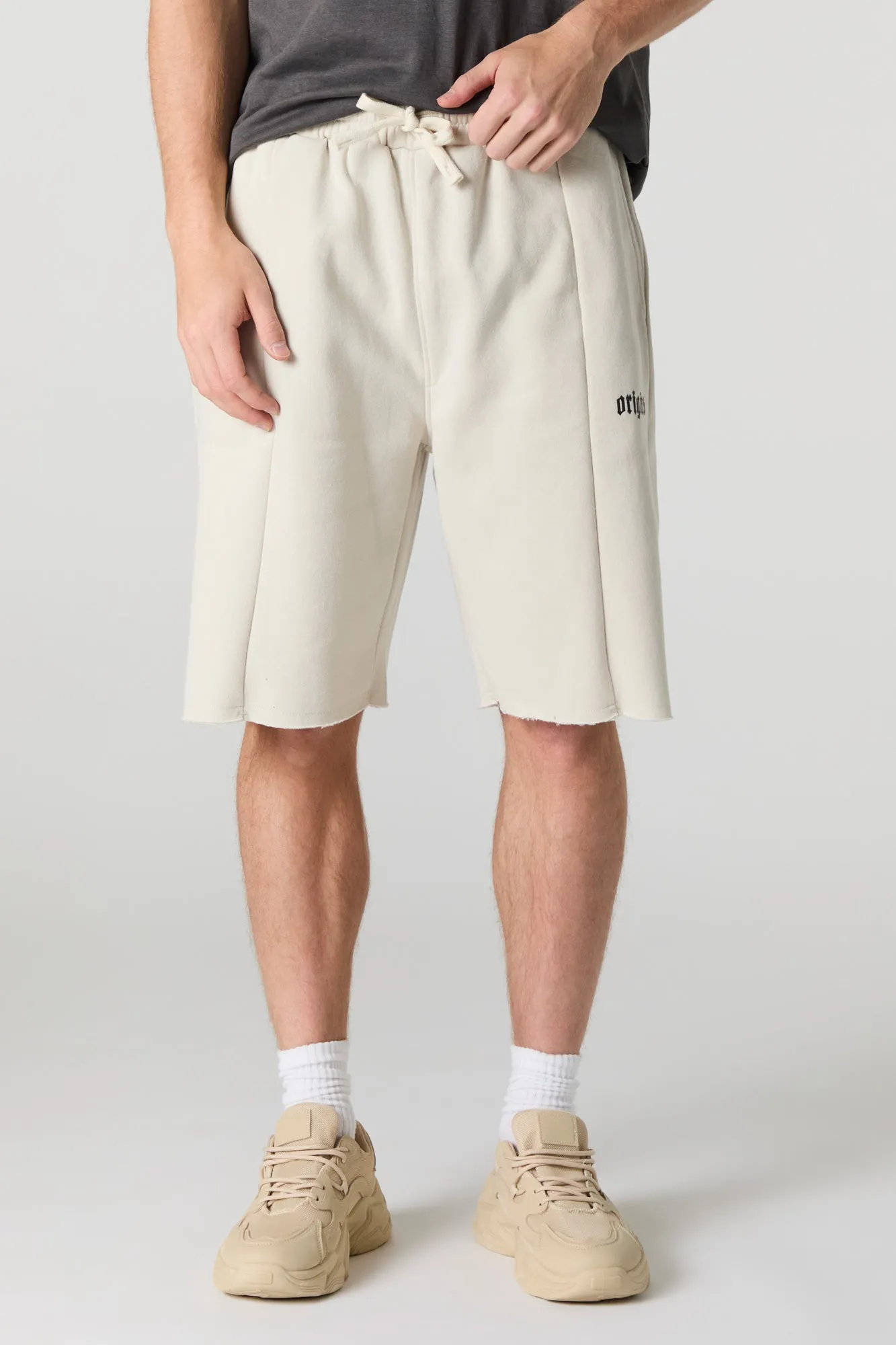 Graphic Fleece Jort sold by Urban Planet