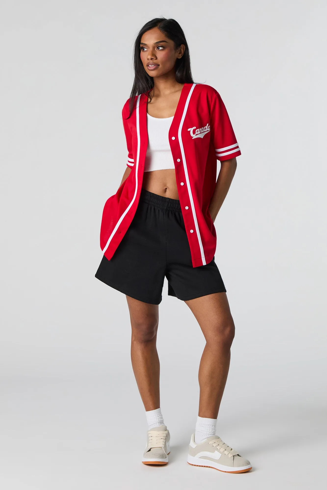 Jersey de baseball en filet à imprimé Canada Day sold by Urban Planet product image thumbnail 3