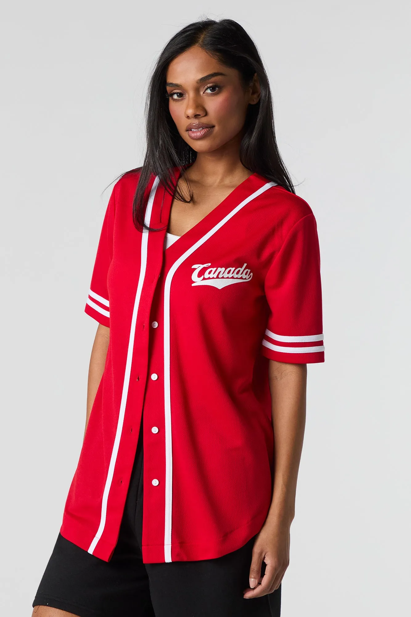 Jersey de baseball en filet à imprimé Canada Day sold by Urban Planet product image thumbnail 2