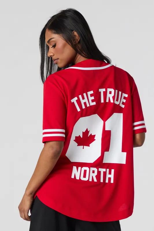 Jersey de baseball en filet à imprimé Canada Day made by Stitches