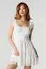 Chiffon Floral Flutter Sleeve Mini Dress sold by Urban Planet