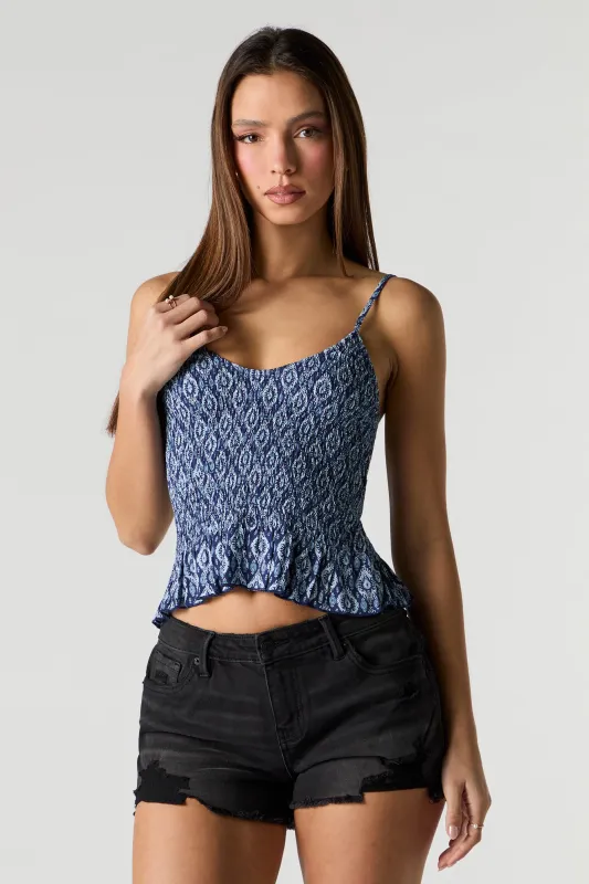 Camisole smockée à basque sold by Urban Planet