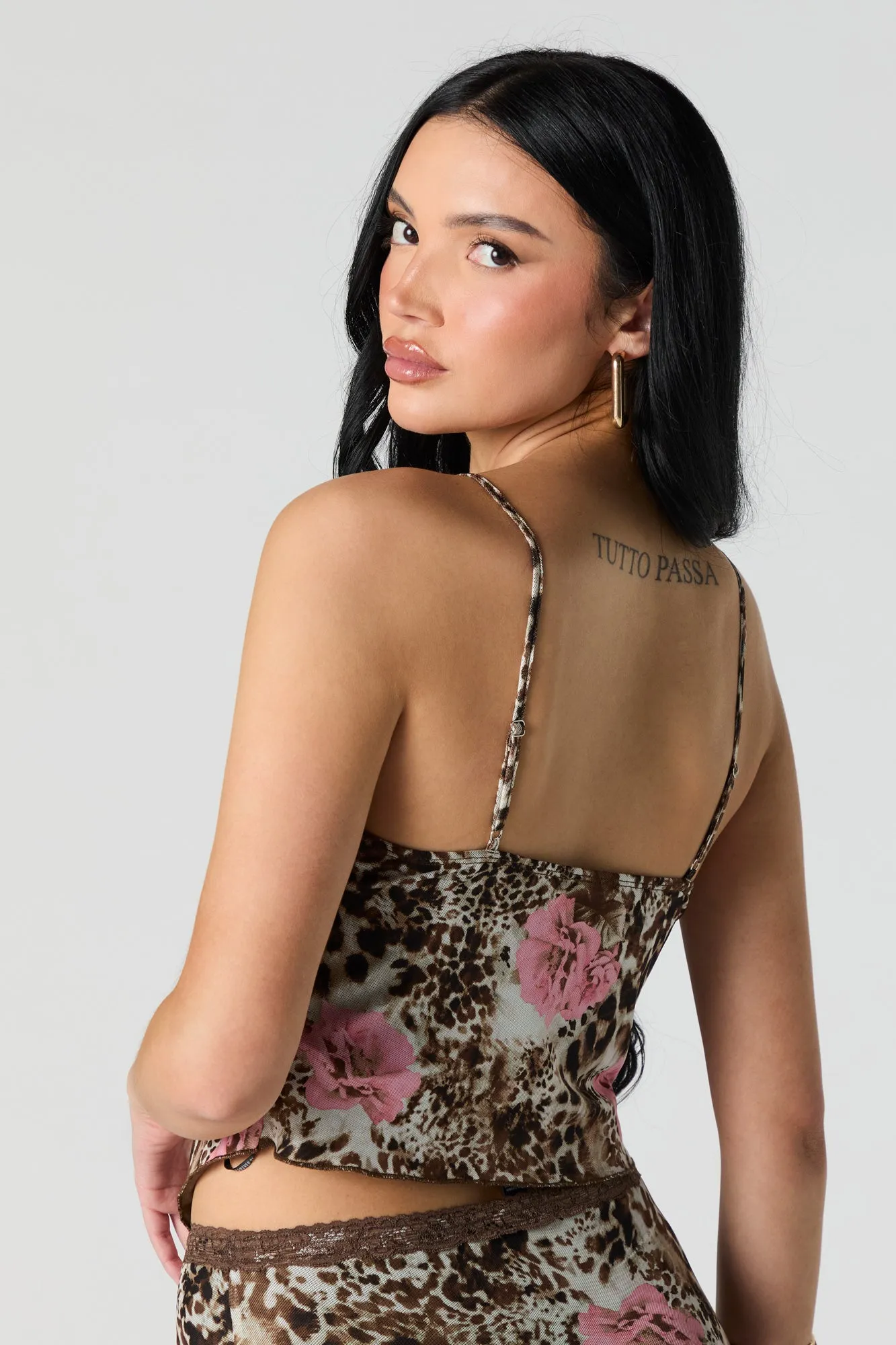 Mesh Lace Trim Flyaway Cami sold by Urban Planet product image thumbnail 2